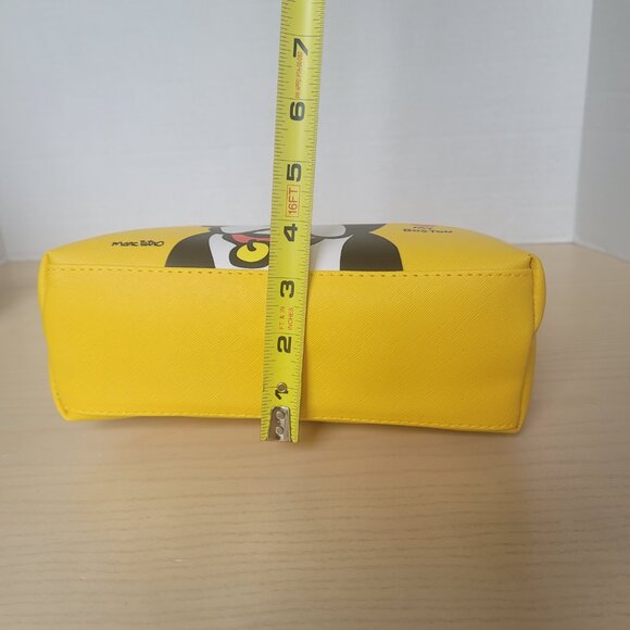 Marc Tetro Love My Boston Terrier Dog Large Yellow Make Up Travel Zip Bag Pouch - Picture 11 of 11